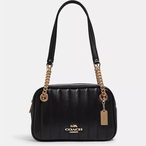 Coach Cammie Chain Shoulder Bag With Linear Quilting